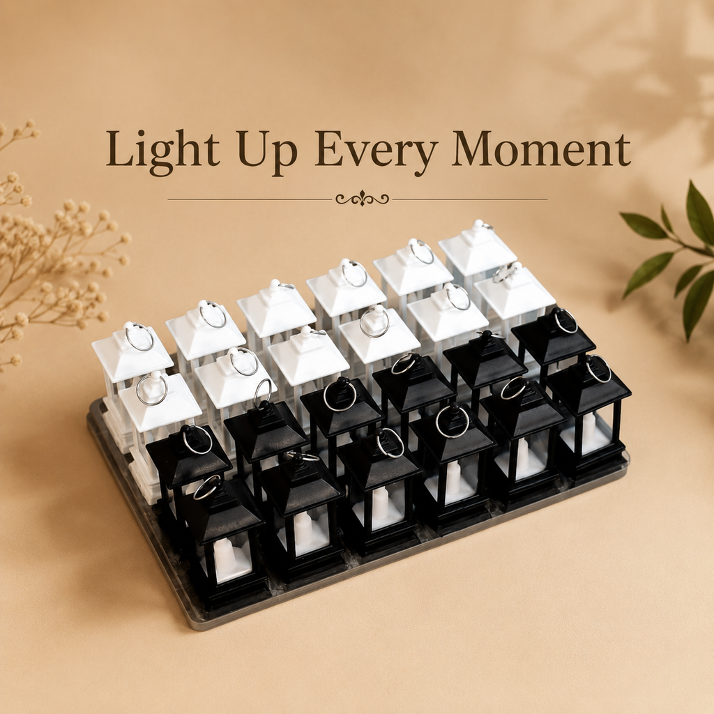 Classic LED Flameless Lantern Candle Lights for Home Decor — Pack of 24